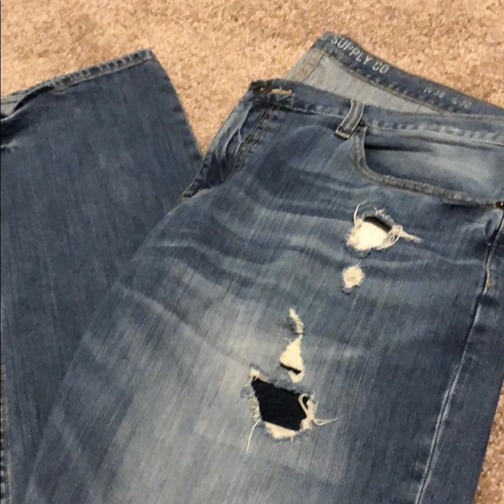 Distressed jeans